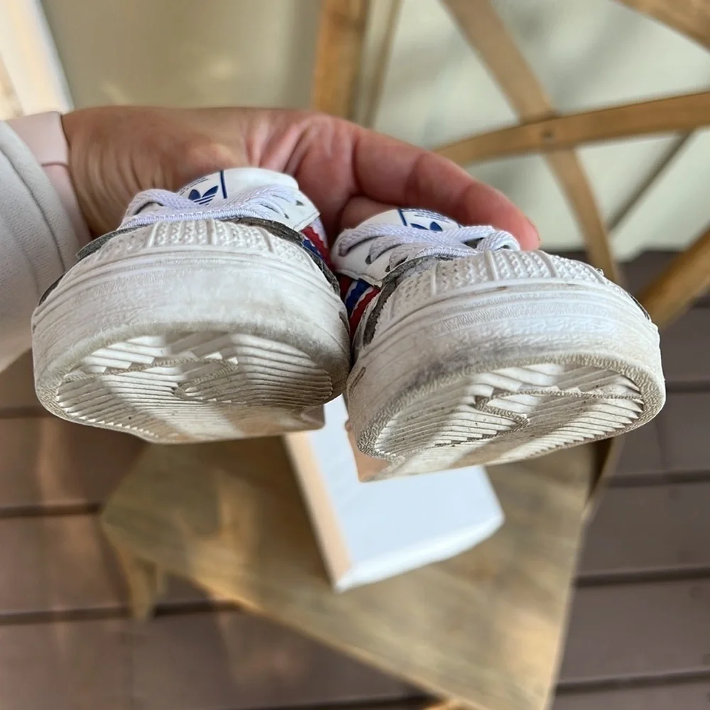 Adidas Red White & Blue Superstarts❤️🤍💙 - Picture 9 of 11